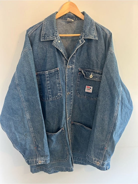 Vintage Other - Vintage 90s Denim Chore Coat Mens XL-XXL Jean Cotton Classic Workwear Jacket